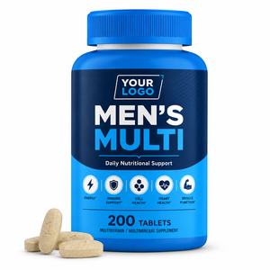 Comprimés multivitaminés et multiminéraux pour hommes, certifiés GMP, marque privée OEM, vitalité quotidienne, énergie, immunité, santé cardiaque - Product Image 1