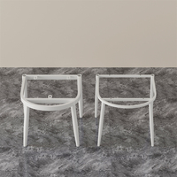 Chaises de Salle à Manger Françaises Personnalisables, Salon de Restaurant, Ensemble Table à Manger et 4 Chaises aux Pieds Dorés
