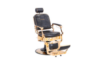 Nhà máy trực tiếp bán buôn tùy chỉnh vàng da tổng hợp Chassis đương đại cắt tóc ghế thủy lực nâng cạo râu - Product Image 2