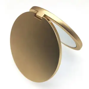 Nhà Máy Cung Cấp Tùy Chỉnh Logo Bên Phải Góc Đồng Bằng Kim Loại Matte <span class=keywords><strong>Pocket</strong></span> Gương Có Thể Gập Lại Hai Mặt Trang Điểm Gương - Product Image 1