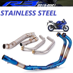 Sistema de Escape Completo <span class=keywords><strong>YZF</strong></span> R25 R3 MT03, Tubo Medio Deslizante para <span class=keywords><strong>YAMAHA</strong></span> <span class=keywords><strong>YZF</strong></span> MT03 R25 R3 2015 2016 2017 2018 2020 - Product Image 2