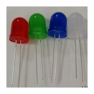<span class=keywords><strong>LED</strong></span> à capuchon de dôme de 10mm de diamètre rouge vert bleu jaune blanc RGB clignotant avec résistances avec lentille diffuse de couleur 250 pièces par sac - Product Image 1