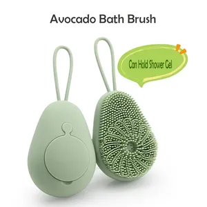 Automatic <b>Liquid</b> Adding Food Grade <b>Silicone</b> All Natural Body Bath Shower Brush Modern Exfoliating Easy Foaming Massage - Product Image 3