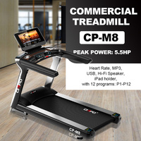 Cinta de correr comercial CIAPO M8 para gimnasio, máquina para correr AC 5.5HP, gran pantalla a Color/cinta de correr con pantalla LED