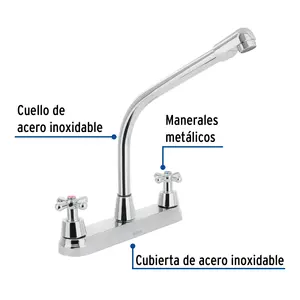 Master con 24 unità 8 'mixer lavello cromato, collo cobra, traversa, AQUA - Product Image 2