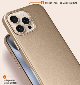الأفضل مبيعًا غطاء هاتف لهاتف iPhone 16 Pro Max إطار كاميرا معدني عالي السطح الأملس TPU بإطار تصميم واقي من المورد - Product Image 4