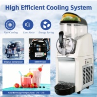 Machine à slush et smoothies professionnelle en acier inoxydable, haute productivité, 10L, 2 réservoirs