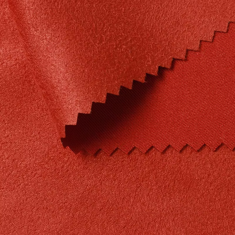 200D Warp Suede Fabric 120g Single-Sided Recycled Polyester Imitation Deerskin Velvet for Sofa Clothing Cushion Weft Dyed