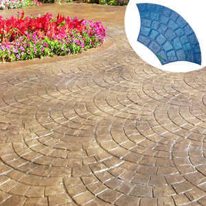 Moldes estampados de hormigón, abanico europeo, sellos asequibles de caucho y látex para hormigón - Product Image 2