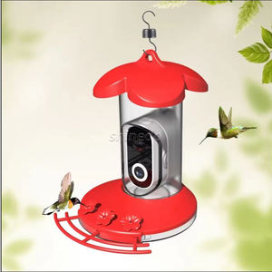 Mangeoire à oiseaux suspendue de jardin extérieur de nuit Mangeoire à colibris à énergie solaire étanche - Product Image 1