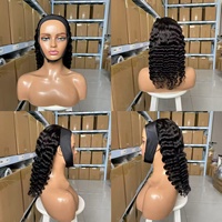 Peluca sin pegamento de 250% de densidad, sin encaje, doble capa, onda profunda, SDD, cabello virgen vietnamita original, proveedor, peluca frontal de encaje 13*4