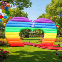 Arche gonflable publicitaire portable pour location d'équipements, tunnel gonflable personnalisé pour mariages et fêtes, arche gonflable arc-en-ciel pour événements extérieurs