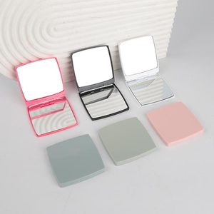 Khuyến Mại Quà Tặng Cầm Tay Nhựa Vuông 1X/2X Magnifying Mini Dual-Hai Mặt Màu Có Thể Gập Lại Vanity Trang Điểm Gương - Product Image 3