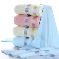 Serviette de bain jacquard en pur coton pour adulte, 70x140cm, 380 GSM, tricotée, douce, absorbante, avec logo personnalisé pour hôtel et maison, en stock