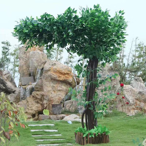 Arbre artificiel Banyan Dream Castle, grande décoration intérieure et extérieure, plante verte de simulation pour mariage, hall d'hôtel - Product Image 2