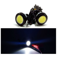 Feux de jour LED 18MM 23MM, nouveaux feux de jour DRL Eagle Eye, feux de recul, feux de stationnement pour voitures 12V