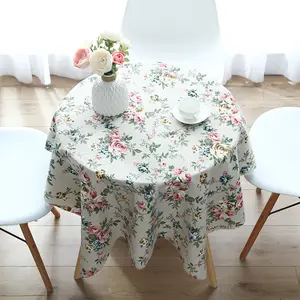 Geometric Print Table Cover Cotton Polyester Tablecloth Custom Table Cloth