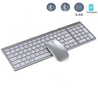 Ratón Inalámbrico BT5.0 con Retroiluminación LED USB, Arco Táctil, Recargable, 2000DPI, Clic Silencioso, para MacBook, Laptop, PC, Windows, iOS, Android