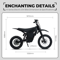 Entrepôt américain, expédition en 3 jours, 48V 1500W, moteur central, 150kg, 60N.m de couple, tout-terrain, adulte, Surron Light Bee X, moto électrique, vélo électrique
