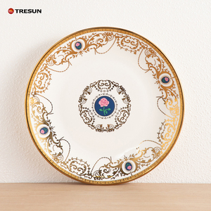 <span class=keywords><strong>Service</strong></span> de table en <span class=keywords><strong>porcelaine</strong></span> fine de luxe européenne vintage, 24 pièces, style doré, pour 4 personnes - Product Image 2