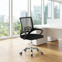 Chaise de bureau ergonomique à dossier en maille, pivotante et à roulettes, vente en gros pour bureau, cuisine, bar, atelier