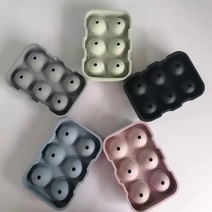 Molde para hacer hielo de silicona de 6 cavidades <span class=keywords><strong>Macallan</strong></span>, Cubo de esfera redonda transparente, moldes para bloques de hielo, herramientas para helados de 206G, caja con logotipo personalizado embalado - Product Image 3