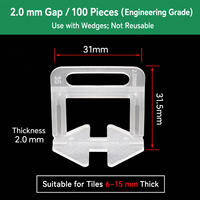Clips et cales de nivellement pour carrelage mural et de sol, entretoises pour carreaux en céramique et porcelaine, outils de construction pour l'alignement