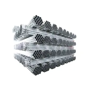 Tuyau d'acier Sch40 soudé par tuyau de fer galvanisé par MS Steel ERW carbone ASTM A53 pour le matériau de construction