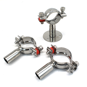 Supports de tuyaux HOYU galvanisés 60 mm 42/60 et raccords de support de 100 cm, coudes, pinces en acier inoxydable pour supports de tuyaux avec porte-épingle - Product Image 4
