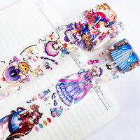 Rubans décoratifs imperméables écologiques personnalisés à boucle longue pour journalisation, scrapbooking et impression, autocollants transparents mignons en PET