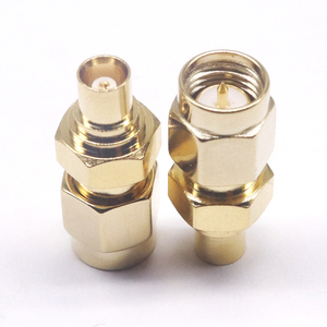 Chất lượng cao đồng thau tần số cao mcx nữ để SMA công cộng ống dẫn sóng Bộ chuyển đổi RF đồng trục 50 ohm kết nối MCX-K/SMA-J - Product Image 2