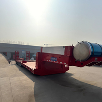 Remorque surbaissée multi-essieux robuste à bas prix, capacité 60, 80, 100 tonnes, semi-remorque pour camion