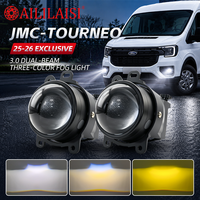 AILILAISI Phare de brouillard LED 3.0 pouces à double faisceau, trois couleurs réglables, support Plug and Play pour JMC Tourneo Van