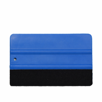 Raclette carrée bleue pour application de film de covering automobile, raclette en plastique double face, outil de modification, stock Dongguan
