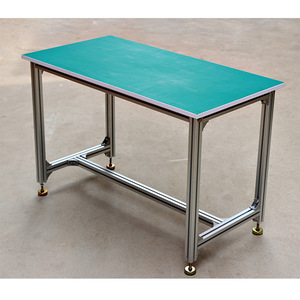 Equipo de Línea de Ensamblaje con Banco de Trabajo de Perfil de Aluminio Industrial, Marcos Personalizables con Superficie Verde y Protección - Product Image 3