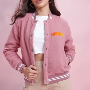 Top Qualité Personnalisé Embriordry Logo Varsity Veste Meilleure Vente Surdimensionné Baseball Letterman Vestes pour Dames - Product Image 1