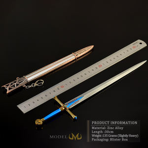 30CM Elden Ringカリアンナイトの剣フルメタル亜鉛合金レプリカシースキーチェーン付きコレクティブデスク装飾ゲーム周辺 - Product Image 6