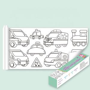 Rotolo di Carta Adesiva per Disegno per Bambini, 3m, 10m, con Stampe Cartoon, per Colorare e Dipingere Fai-<span class=keywords><strong>da</strong></span>-Te - Product Image 2