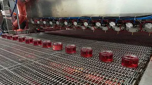 Mesin Isi Lilin Sabuk Konveyor Lini Produksi Lilin Pengisian Otomatis Melter Lilin untuk Pembuatan Lilin Cocok untuk US