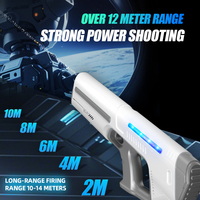 Pistolet à eau électrique à longue portée de 8 m avec lumières colorées, auto-aspirant, rechargeable, pour l'été