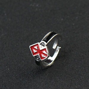 2024 nuevo Berserk símbolo anillo <span class=keywords><strong>Comic</strong></span> Play Berserker logotipo rojo anillos ajustables para Mujeres Hombres regalo de joyería de moda - Product Image 4