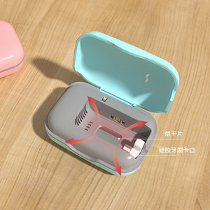 Uvc Toothbrush Sterilizer Mini Wall Mounted Smart With Uv Light For Oral Hygiene White Blue Pink Green Color Options - Product Image 3