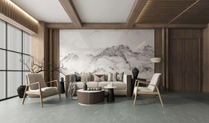 Dalles de pierre frittée <span class=keywords><strong>grand</strong></span> <span class=keywords><strong>format</strong></span> XIYOU, aspect marbre, surface velours, pour murs et sols modernes de chambre, salon, hall, aménagement paysager - Product Image 2