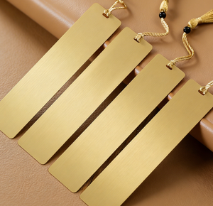 Wholesale Customization Brass Metal Bookmarks Blank Gold Plated Bookmarks With Tassels Perfect for Personalized Gifts Branding