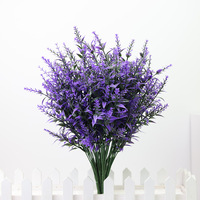 Fleurs artificielles en plastique en gros, tiges de lavande de blé à 7 branches, pour la décoration florale DIY de la maison, du porche, de la ferme, du vase et de la table