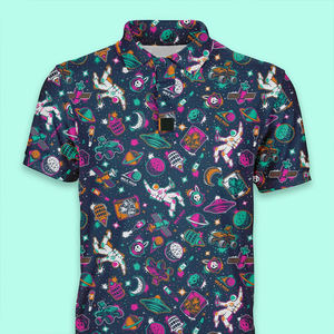 Golf imprimé de luxe 220 Gsm pour Polo T-Shirt Logo brodé personnalisé 92% Polyester 8% Spandex Slim Bière du fabricant - Product Image 4