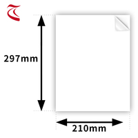 Papier autocollant A4 imprimable de qualité supérieure, papier autocollant blanc sans bois, papier auto-adhésif pour imprimante jet d'encre et laser