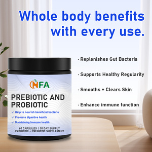 Custom Prebiotic and Probiotic Capsules Promote Gut Flora Balance Boost Immune Function Digestive Health <b>Supplement</b> Capsules - Product Image 2