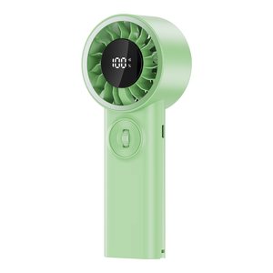 Mini Ventilador Portátil de Mano, Recargable por USB, con Pantalla Digital, Viento Fuerte, Ventilador Personal de Refrigeración para Viajes al Aire Libre - Product Image 1