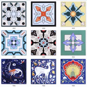 Talavera tiles custom manual screen print Mexican pattern art nouveau tile 152*152mm small moroccan tiles